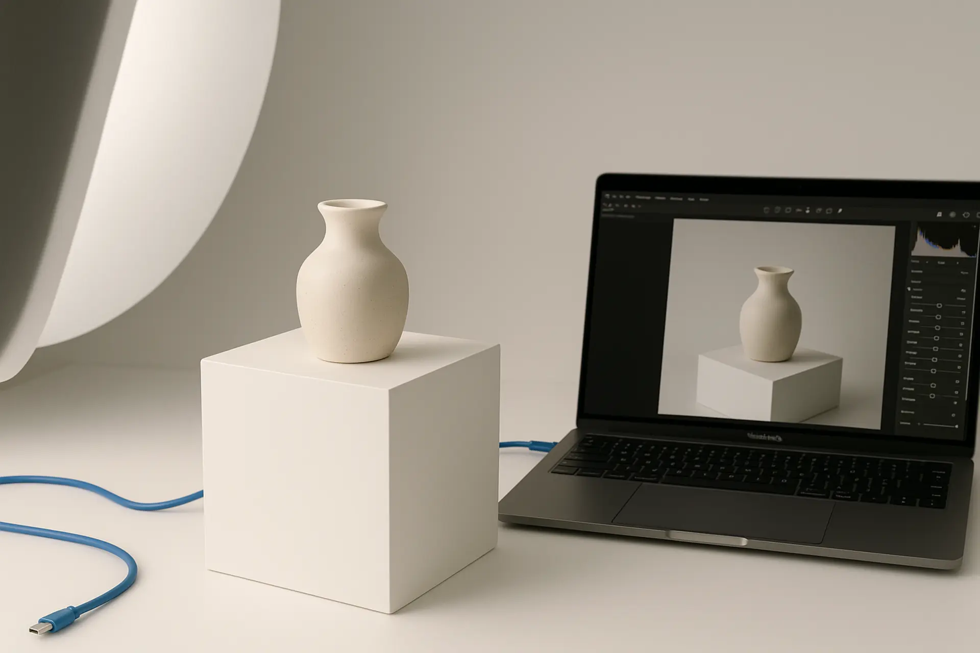 Flujo de trabajo de optimización de imágenes de producto para e-commerce mostrando fotos de producto comprimidas con velocidades de carga más rápidas